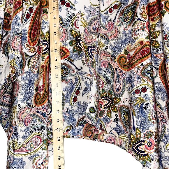 Ariella Boho Kimono Cover Up Oversized Top Longline Paisley Multicolor Open - Picture 6 of 7